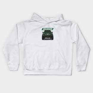 4Runner Toyota Front View - Green Kids Hoodie